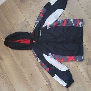 Boys London Fog Spring Jacket size 5/6 Red, Black, White Cameo